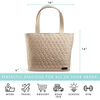 Fashion Washable Polyester Ladies Tote Bag With Thermal Insulated Cooler Compartment
