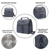 Heavy Wax Canvas Thermal Insulated Cooler Lunch Bag With Shoulder Strap