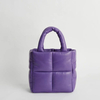 Padded quilted tote bag Women Casual Space Feather puffy handbag warm cute winter tote bag