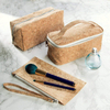 High Quality Weekend Travel Waterproof Ziplock Cork Toiletry Makeup Bag Recycled Eco Cosmetics Bag Cork Travel Bag