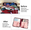 Customized 7 Pcs Set Cloth Shoe Organizer Kits Portable Travel Recycled Fabric Suitcase Luggage Packing Cubes