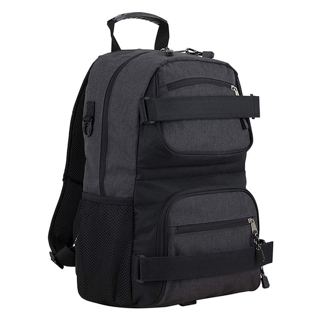 Durable Fashion Black Skateboard Backpack Outdoor Travel Camping Day Pack Large Capacity Man Sport Bag