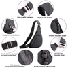 Portable Custom Slim Concealed Shoulder Backpack Crossbody Bag Underarm Armpit Chest Bag Casual Daypack for Travel Work