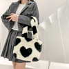 Lovely Heart Design Fashion Fluffy Ladies Handbag Outdoor Shopping Women Furry Purse Tote Bag