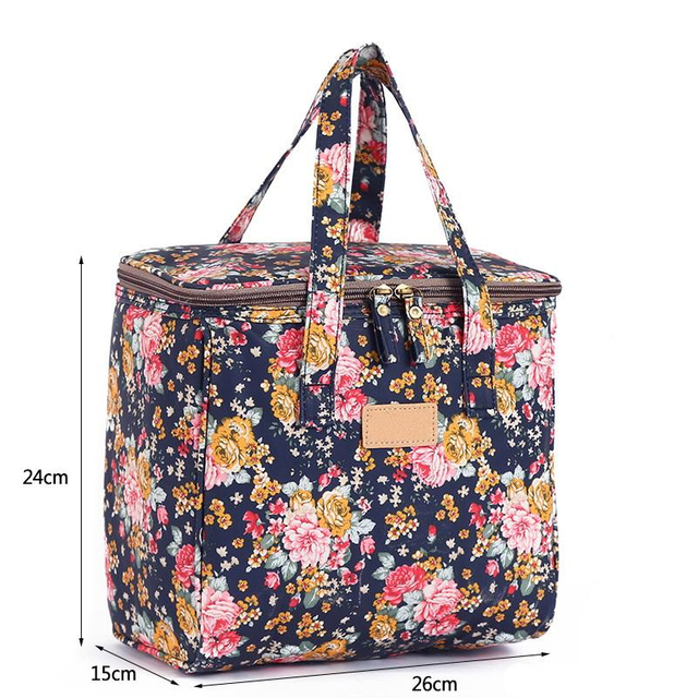 BSCI Factory New Canvas Custom Printing Insulation Bag Large Capacity Outdoor Picnic Working Portable Lunch Cooler Bag