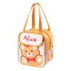 Insulated Lunch Box Bag Picnic Cooler Tote Custom Pink Cute Cartoon Character Kids Lunch Box with Long Handle