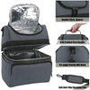 BSCI Factory Insulated Double-layer Lunch Tote Leak-proof Reusable Cooler Bag