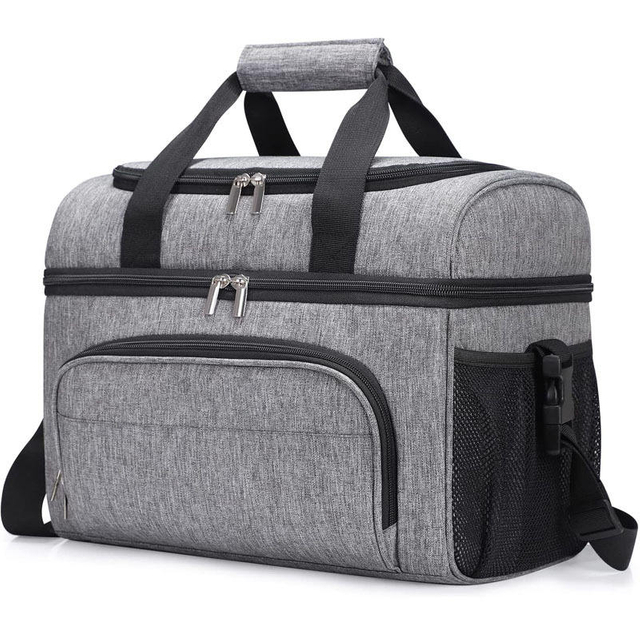 Amazon's Hot Sales Custom Double Large Capacity Waterproof Shoulder Lunch Bag Insulated Cooler Bag