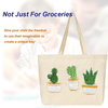 Large capacity customized printed tote shoulder bag promotional DIY blank fruit vegetable cotton canvas tote shopping bag
