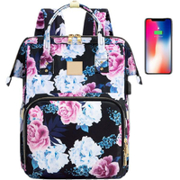 Amazon New Waterproof Leisure With USB Charging Lady Mummy Backpack Customized LOGO Backpack