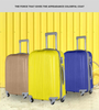 Silver Blue Yellow Luggage Trolley 20 24 28 Inch Customized Travel Bags ABS Luggage Sets