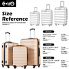 Professional Luggage Factory 3 Piece Set HardSide Luggage Lightweight Travel Suitcases with YKK Zipper And TSA Lock