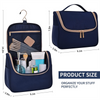 Navy Blue Water-resistant Men Women Cosmetic Makeup Bag Large Capacity Travel Organizer