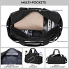 14 Inch Small Gym Bag for Women & Men, Mini Duffel Bag for Travel Sports Lightweight Carry on Bag, Black