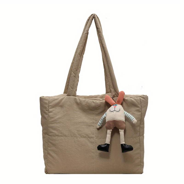 Soft Cute Puffer Tote Bag Women Shoulder Puffy Cosmetic Bags Quilted Diamond Corduroy Mini Green Handbag