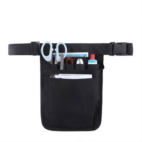 Factory Customization Professional Use Waist Bag for Nurses Hair Stylists & Technicians Zipper Closure in Polyester Fabric