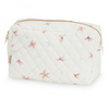 Soft Custom Logo Puffy Cotton Bag Quilted Organic Cotton Cosmetic Bag