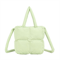 Hot Quilted Puffer Handbag for Women Large Cotton Cloth Bag Pattern Light Weight Lady Tote Bag Design