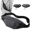 Popular Waterproof Fashionable Leather Waist Bag for Men Large Sports Fanny Pack Soft Leather