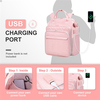 Professional Nail Polish Organizer Bag Multifunctional Travel Backpack with USB Charging Port for Nail Techs Supplies