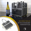 Stylish 6-8 Wine Bottle Carrier Drink Holder Divider Bag Heavy Duty Strap Storage Organizer Wine Gift Bag