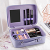 Easy Access Waterproof Zipper China Factory Made Designer Durable Lightweight Cosmetic Makeup Cosmetic Tote Bag Pu