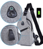 Custom casual outdoor chest bags mens travel messenger bag fashion chest bag with headphone plug