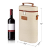 Custom waterproof portable canvas foreign wine gift bags wine packaging bag cold wine insulation cooler bags