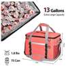 Outdoor waterproof large capacity portable collapsible thickened Pearl cotton insulated takeout picnic cooler bag