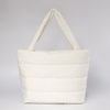 fashion lightweight cotton padded soft puffy tote bags big capacity quilted shoulder bags for women