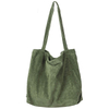 Custom Corduroy Tote Bag Big Capacity Shopping Shoulder Bag for Women Girls