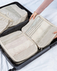 6pcs Lightweight Compressed Travel Organizer Set Collapsible Waterproof Travel Packing Cube Personalized Natural Colors