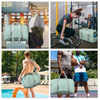 Water Resistant 38L Weekend Travel Bag with Shoes Compartment Unisex Large Capacity Folding Travel Sports Duffle Bag