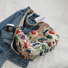 High Quality Eco Large Capacity Shoulder Handbag Lady Tote Canvas Bag Custom Cotton Canvas Crossbody Bag