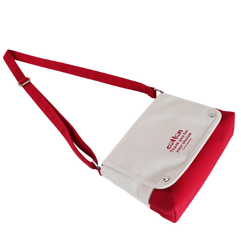 Large Capacity 12oz Canvas Cotton Sling Bag with Custom Logo Canvas Messenger Crossbody Sling Bag for Men Women