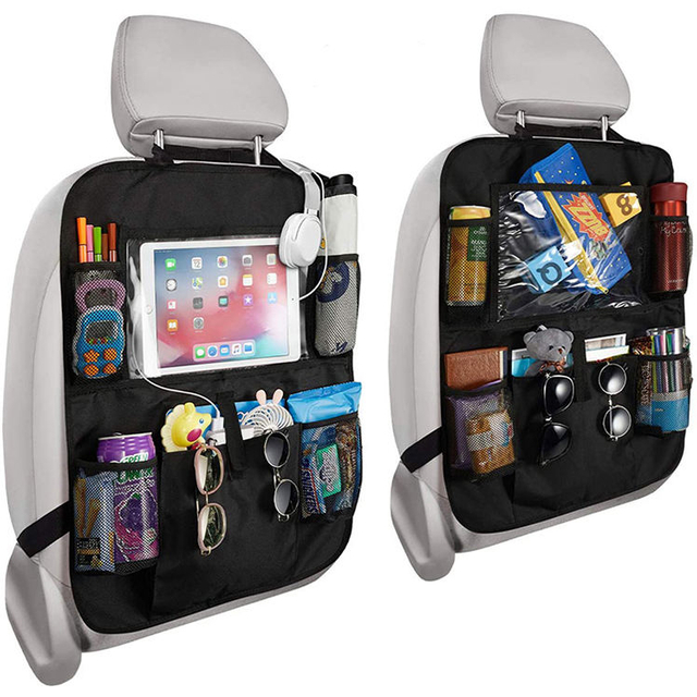 Portable Back Seat Car Organizer for Kids Toy Bottle Drink Vehicles Travel Accessories Car Storage