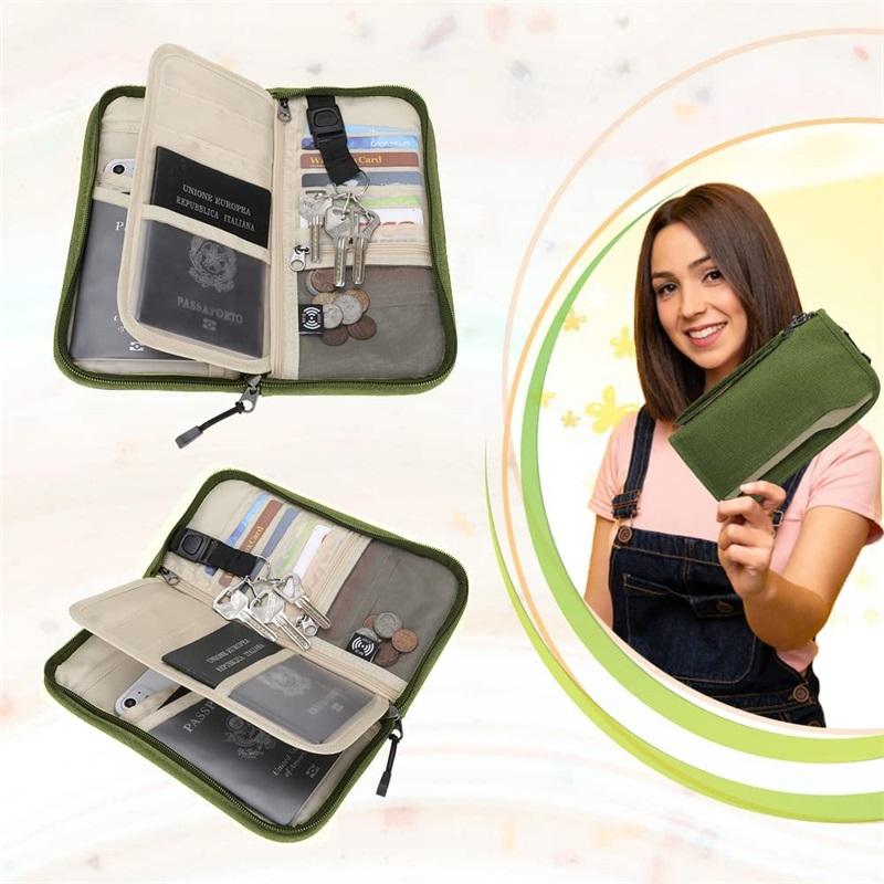 Portable Personalized Document Holder Travel Document Wallet Passport Travel Insurance Card Holder Wallet