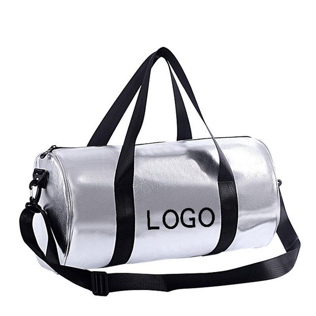 Custom Print Gym Sport Bags for Gym Travel Soft Leather Duffel Bags Men Leather Weekender Overnight Bag for Men