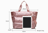 Woman travel and sports lady girls waterproof puffer bag messenger puffy duffle bag nylon quilted tote bag