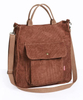 Fashion High Quality China Manufacturer Bsci Corduroy Tote Bag Soft Custom Women Cotton Shoulder Bags