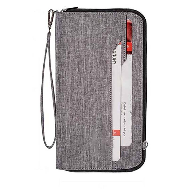 big personalized card wallet passport cover holder travel family RFID blocking document organizer