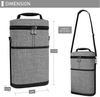 Leakproof Padded Portable 2 Bottle Wine Bag Tote Carrier | Insulated Wine Cooler Bags for Travel Picnic Wine Bottle Bag