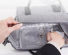Gray Insulated Lunch Cooler Bag Lunch Cooler Box Leakproof Beach Hand Bag Thermal Snacks Organizer