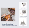 Reusable Loaf Bread Storage Drawstring Bag Eco Unbleached Natural Cotton Food Storage Bag Linen Bread Bags