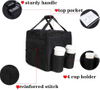 Big Food Delivery Bag Pizza Warmer Carrying Case Insulated Bags for Delivery with Cup Holders