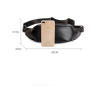High Quality PU Leather Black Men Fanny Pack Waterproof Man Waist Bags Outdoor Bum Bag for Shopping