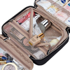Black Large Custom Polyester Cosmetic Make Up Bags & Cases With Clear Containers For Travel