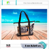 Women Custom Beach Plastic Tote Bag ,wholesale Clear PVC Tote Bags for Promotion