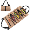 Multi-Purpose Portable Super Tools Wrench Storage Organizer Car Tool Roll Up Bag Canvas with 5 Zipper Pockets