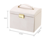Faux PU Leather Jewelry Box Organizer Vintage Fashion Accessories Display Storage Case For Ladies